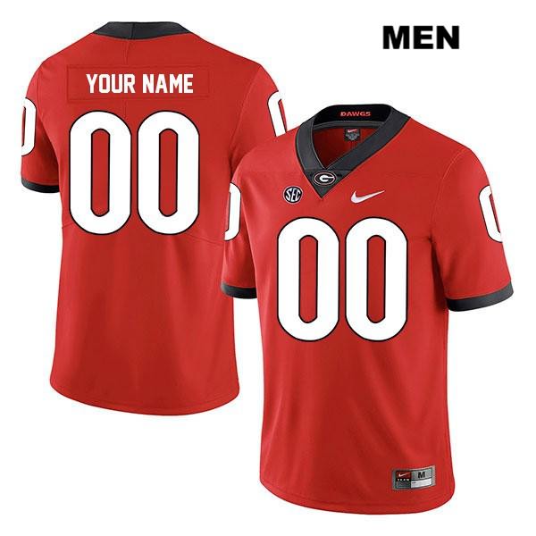 Georgia Bulldogs Men's Custom #00 NCAA Legend Authentic Red Nike Stitched College Football Jersey DLS3156AE